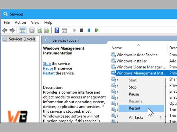 windows management instrumentation services
