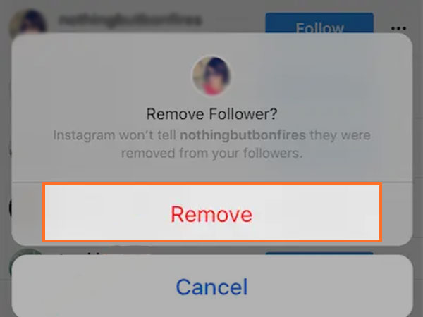 Removing the Instagram stalker