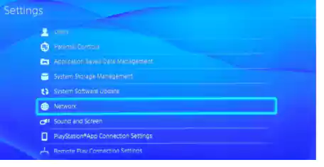 Network Settings in PS4