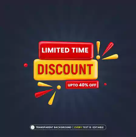 Discount offers on selected products to increase sale