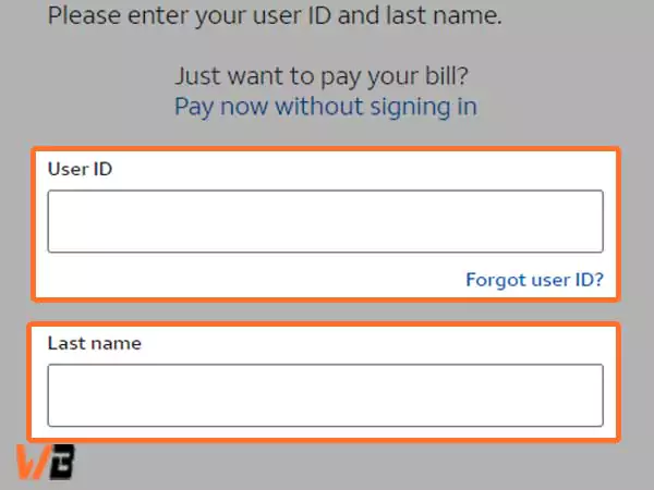 enter your correct user ID along with your last name to continue