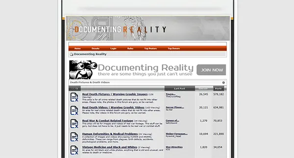 Documenting Reality’s Homepage